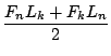 $\displaystyle {\frac{{F_{n}L_{k}+F_{k}L_{n}}}{{2}}}$